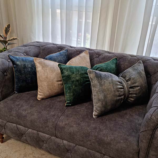 کوسن طرح چرم