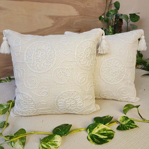 کاور کوسن حصیری گل کرم