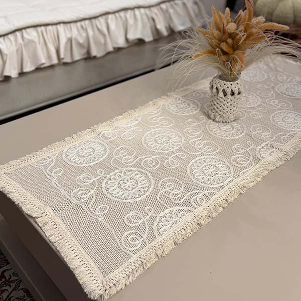 رانر حصیری گل کرم